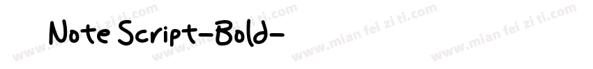 三极字库Note Script-Bold字体转换